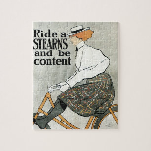 Puzzle Art Nouveau vintage, Roulez sur des vélos Sterns B