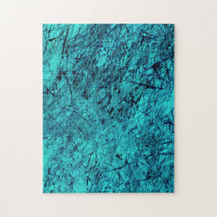 Puzzle Art numérique bleu avec de nombreuses lignes mélan