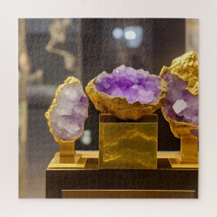 Puzzle Art numérique d'affichage du musée Amethyst Geodes