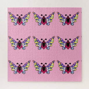 Puzzle Art papillon folklorique moderne vibrant personnal