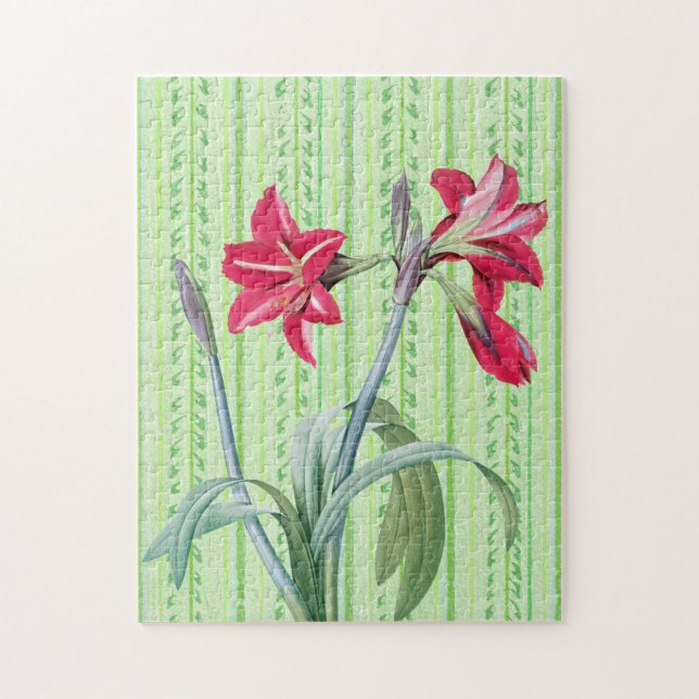 Puzzle Art rétro vintage Amaryllis (Vertical)