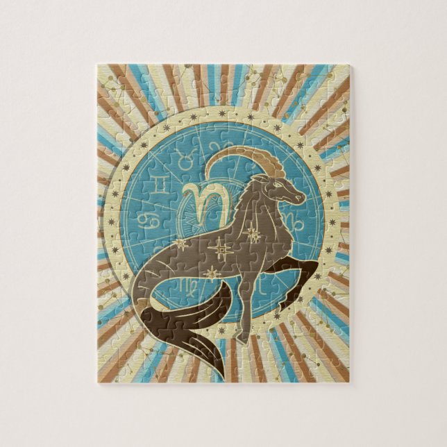 Puzzle Art vintage de zodiaque de Capricorne (Vertical)