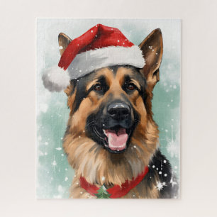 Puzzle Artiste peint de Noël berger allemand