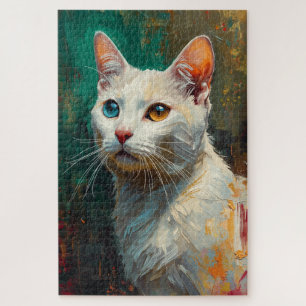 Puzzle Artistique Khao Manee Portrait Vibrant peinture à 