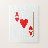 As de carte de jeu de coeurs