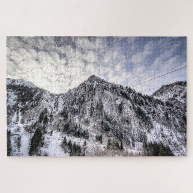 Puzzle Ascenseurs de montagne Vue neige (Horizontal)