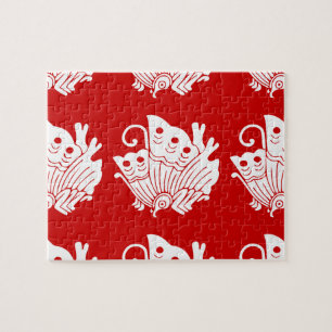 Puzzle Asian Butterfly Japanese Kamon Design