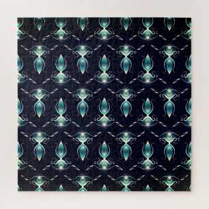 Puzzle Aspect élégant des pierres bleues avec lumière bri