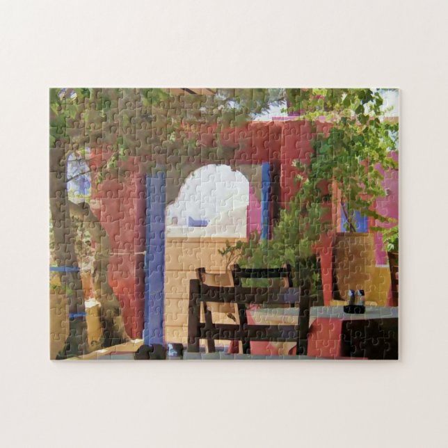 Puzzle Asseyez-vous et restez à l'heure grecque Poster Ta (Horizontal)