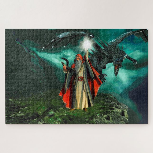Puzzle Assistant et dragon (Horizontal)