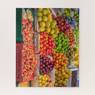 Puzzle Assortiment de stand de fruits délicieux