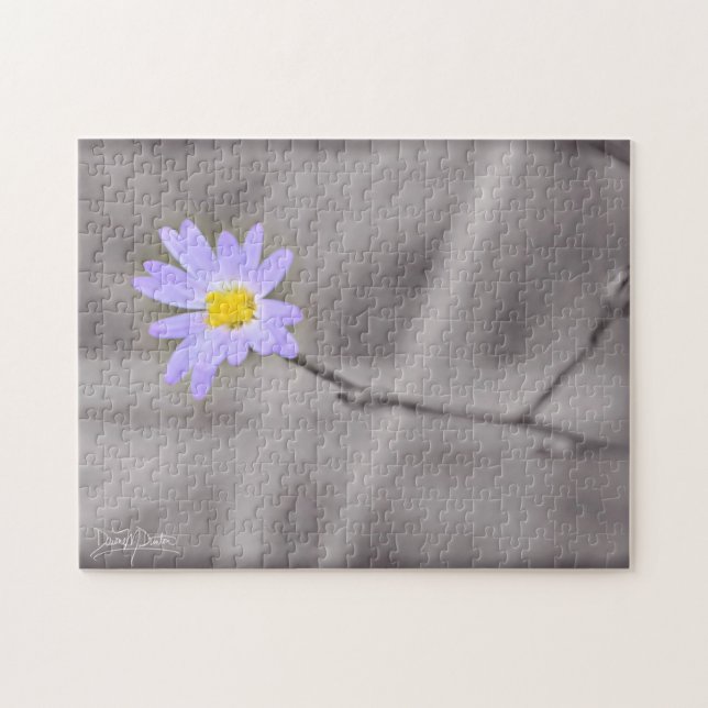 Puzzle Aster pourpre en couleur sélective (Horizontal)