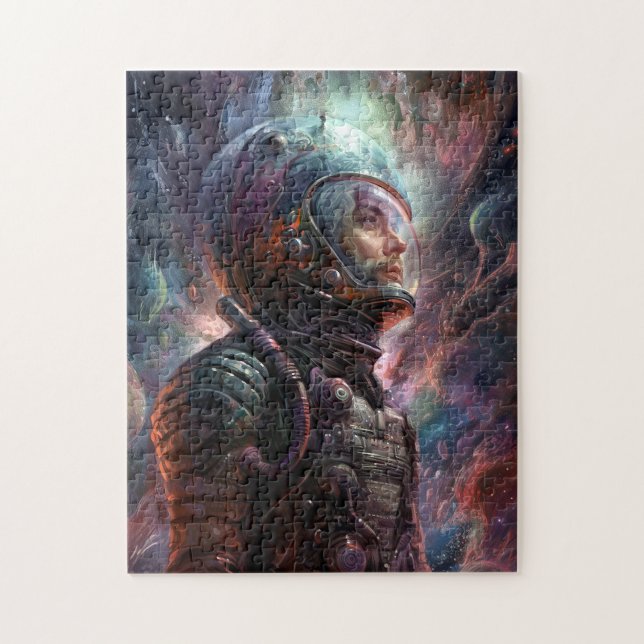 Puzzle Astronaut Science-Fiction Art (Vertical)