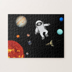 Puzzle Astronaute dans le système solaire