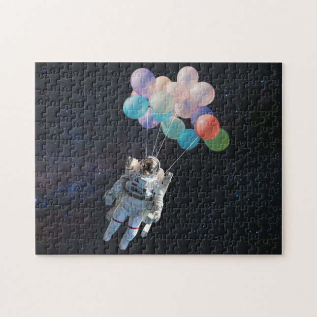 Puzzle Astronaute Stars & Space Colorful Balloons (Horizontal)