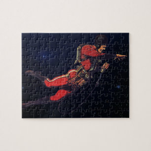 Puzzle Astronaute vintage de science-fiction dans l'espac