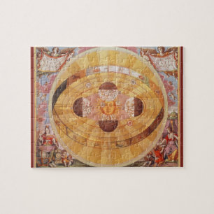 Puzzle Astronomie vintage, Système solaire copernicien an