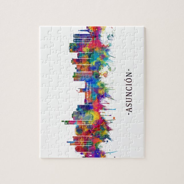 Puzzle Asunción Paraguay Skyline (Vertical)