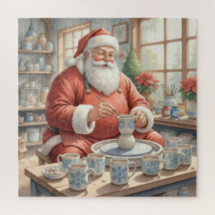 Puzzle Atelier de poterie du Père Noël : céramique peinte