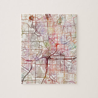 Puzzle atlanta map painting