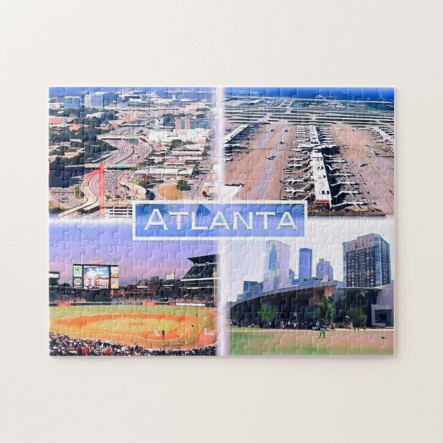 Puzzle Atlanta - Mosaic - Usa - (Horizontal)