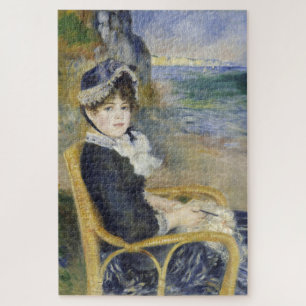 Puzzle Au bord de la mer, portrait à l'huile, Renoir