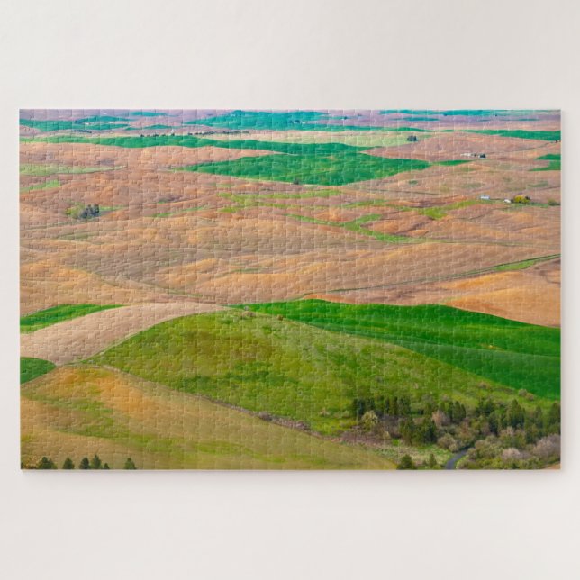 Puzzle Au-dessus de la Palouse peinte de Steptoe Butte du (Horizontal)