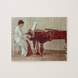 Puzzle Au piano, 1887 (huile sur la toile)