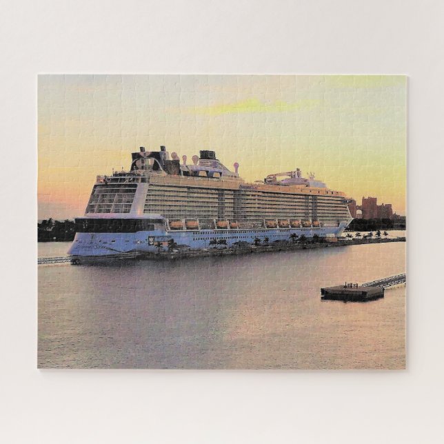 Puzzle Aube de port de Nassau avec le bateau de croisière (Horizontal)