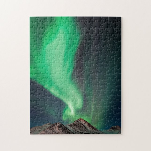 Puzzle Aurora Borealis | Ancrage, Alaska (Vertical)