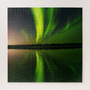 Puzzle Aurora Borealis Lumières du Nord Islande Jigsaw Pu