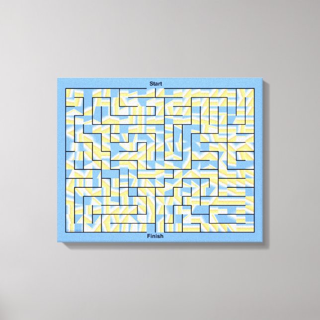 Puzzle aus blau und gelb leinwanddruck (Vorderseite)