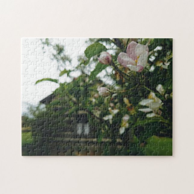 Puzzle aus Foto der alten Blume (Horizontal)