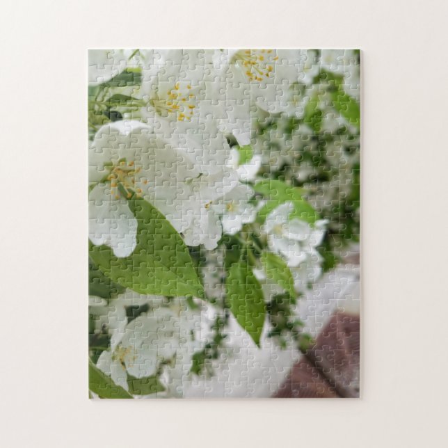 Puzzle aus Foto- der kreativen weißen Blume (Vertikal)