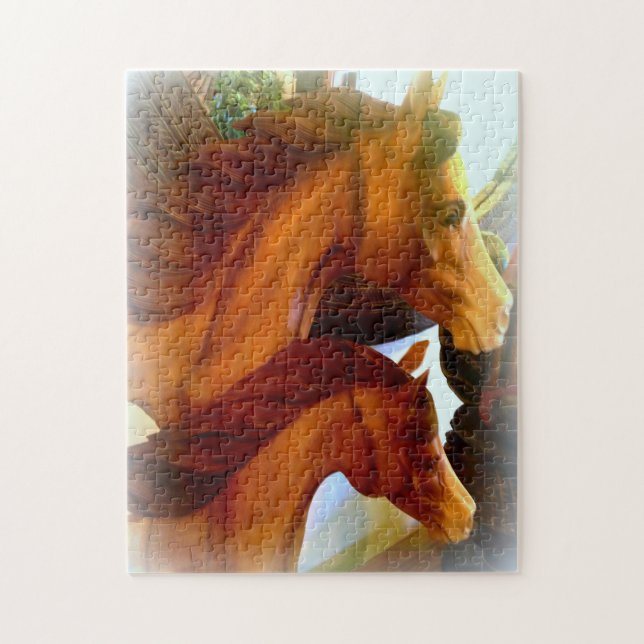 Puzzle aus Stuck und Pony (Vertikal)