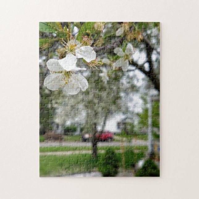 Puzzle aus weißem Hundsholz aus Foto (Vertikal)