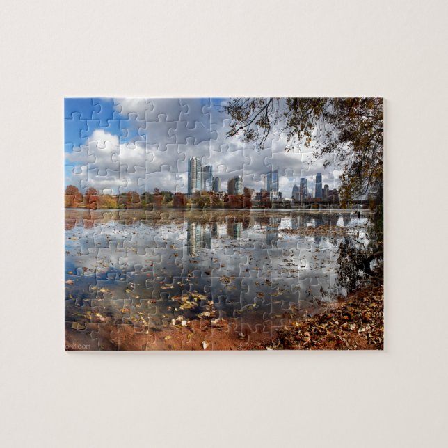 Puzzle Austin Texas Downtown Skyline de Ladybird Lake (Horizontal)