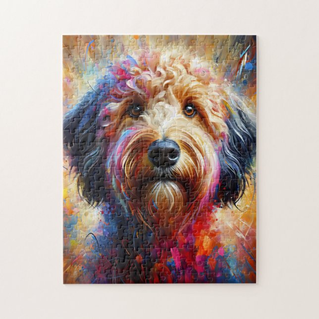 Puzzle Australian Labradoodle Chien Acrylique Imprimer (Vertical)
