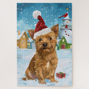 Puzzle Australie Terrier Winter Wonderland Noël