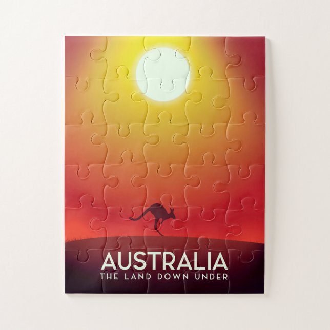 Puzzle Australie "The land down under" tirage de vacances (Vertical)