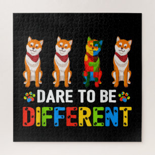 Puzzle Autiste   Osez Être Différent Cute Shiba Inu Dog