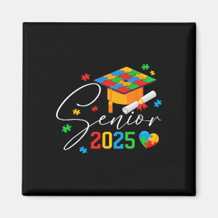 Puzzle Autistic Senior 2025 Autismus Abschluss Boy Magnet
