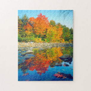 Puzzle Automne Couleurs reflétant dans un ruisseau du Ver
