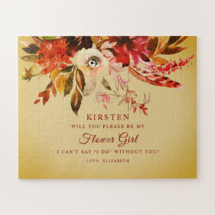 Puzzle Automne Floral Golden Ivory Be My Flower Girl