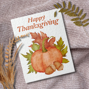 Puzzle Automne Rustique Bon thanksgiving Citrouille