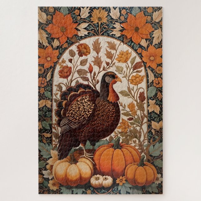 Puzzle Automne turc vintage et Citrouille (Vertical)
