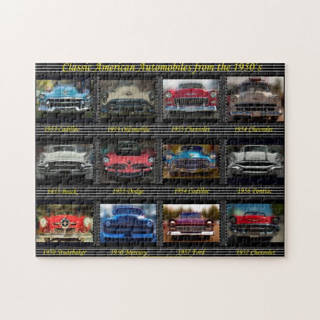 Puzzle Automobiles américaines classiques des années 1950 (Horizontal)