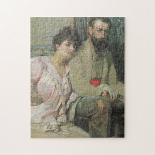 Puzzle Autoportrait avec femme (par Frantisek Kupka)