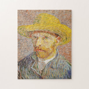 Puzzle Autoportrait avec un chapeau de paille Vincent van
