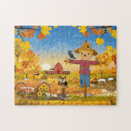 Puzzle Autumn Scarecrow Jigsaw